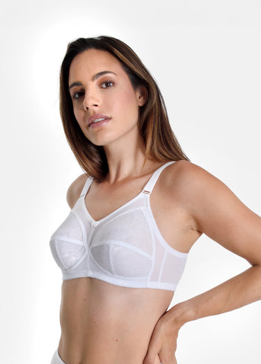 Soutien-gorge couvrant dentelle Blanc