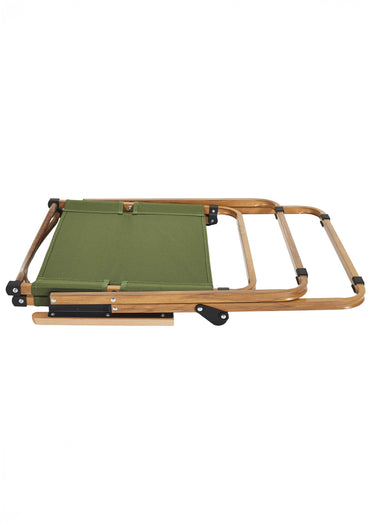 Fauteuil outdoor pliant, métal et tissu Vert