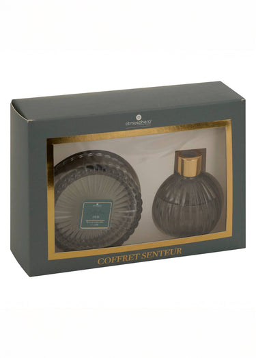 Coffret Senteur : bougie + diffuseur Blanc