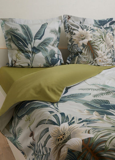 La housse de couette imprimé exotique Imprime Vert