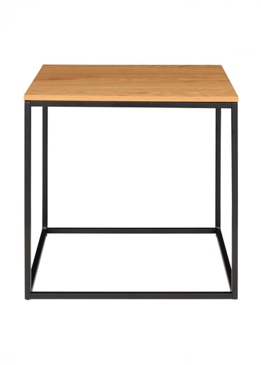 Table d'appoint chêne, structure acier Naturel