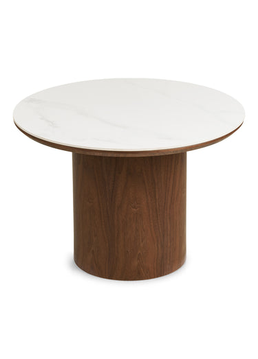 Table basse céramique et frêne NOLI Blanc/Brun foncé