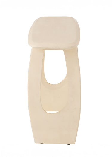 Console forme organique bois de manguier Blanc