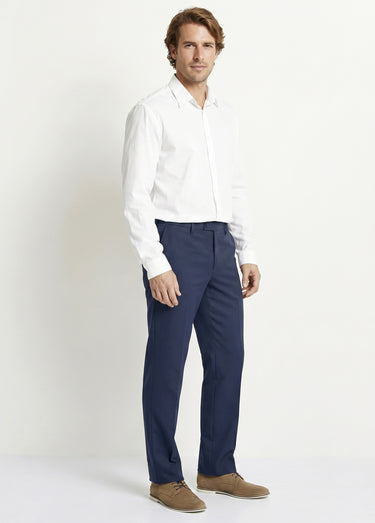 Pantalon ceinture ajustable invisible polyester Marine
