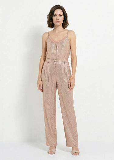 Pantalon large à pinces taille élastiquée Dore
