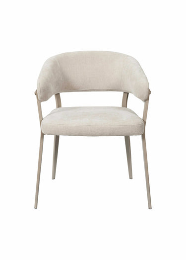 Fauteuils assise tissu maille chenille Beige