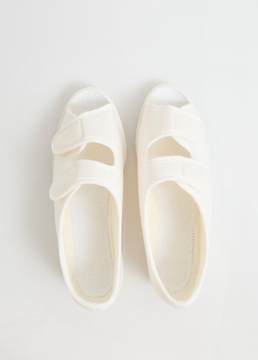 Sandales largeur confort bout ouvert Blanc
