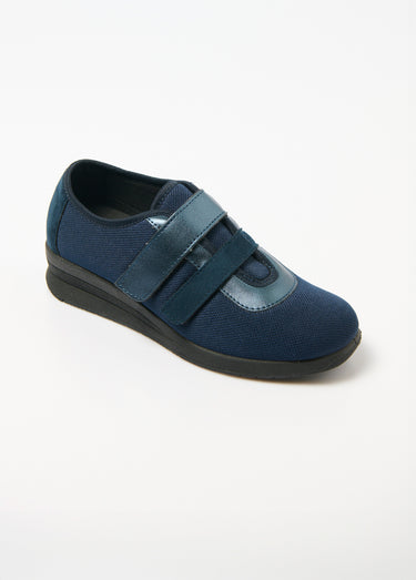 Derbies scratchées textile largeur confort Marine
