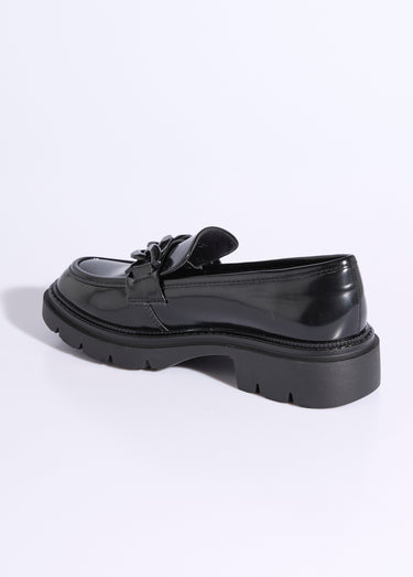 Mocassins style chunky, maillons métal Noir
