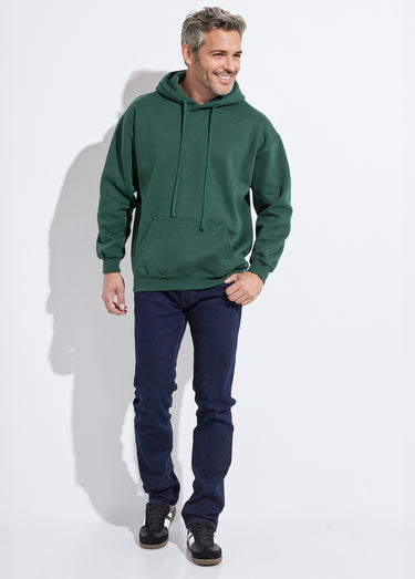 Sweat shirt à capuche et poche kangourou Vert Fonce