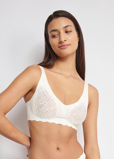 Soutien gorge microfibre graphique Blanc