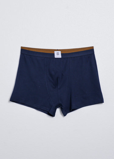 Boxers chic uni et micro motif, foncé Bleu