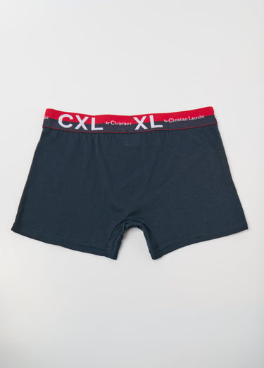 Boxer uni avec coton, ceinture logo Bleu