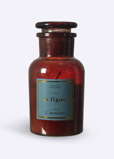 Bougie parfumée rétro verre teinté, 11cm Rose