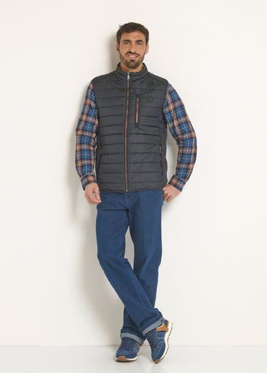 Veste zippée déperlante sans manches Noir