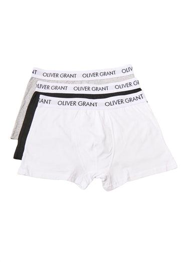 Boxers avec ceinture logo contrastant Gris/Noir/Blanc