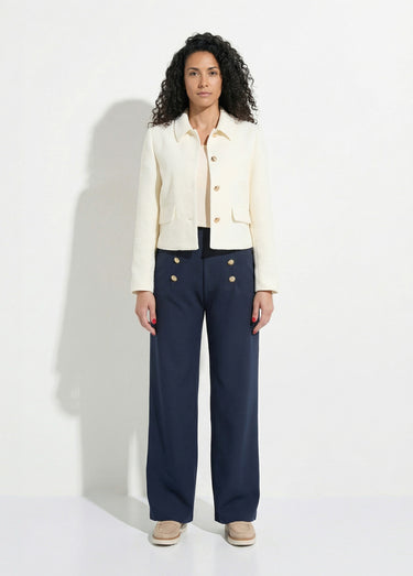 Veste courte esprit couture Ecru