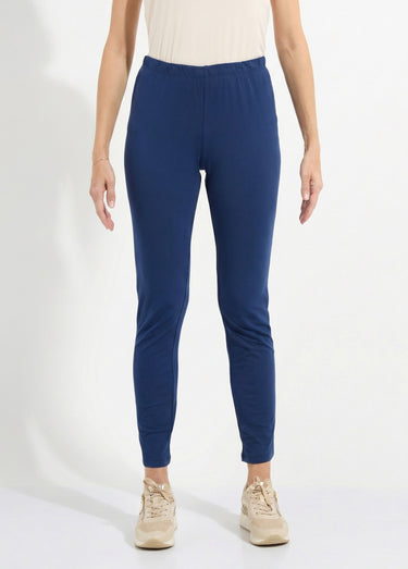 Legging imprimé taille élastiquée Uni Marine