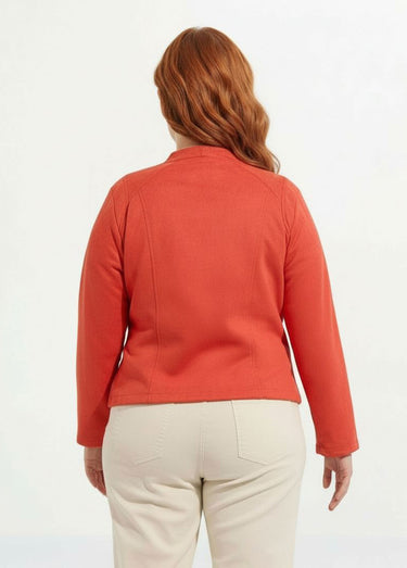 Veste courte suédine style perfecto Orange