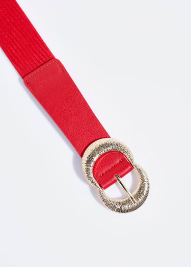 Ceinture extensible avec boucle métal Rouge