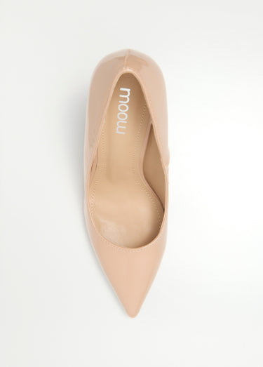 Escarpins stiletto vernis talon aiguille Vernis Beige