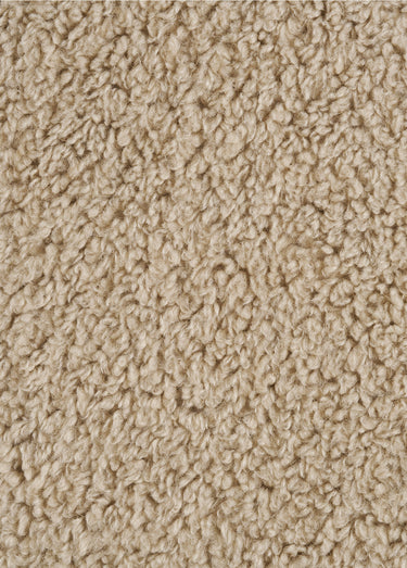 Pouf rectangle bouclette mèches LUNARO Brun clair