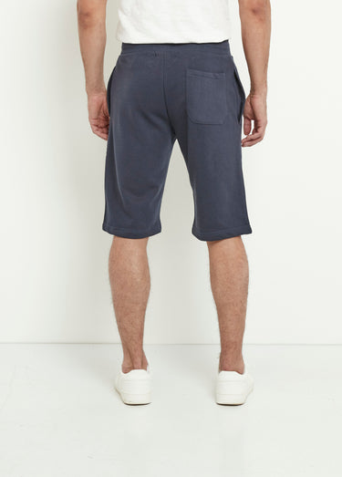 Short long en molleton avec lien à nouer Marine