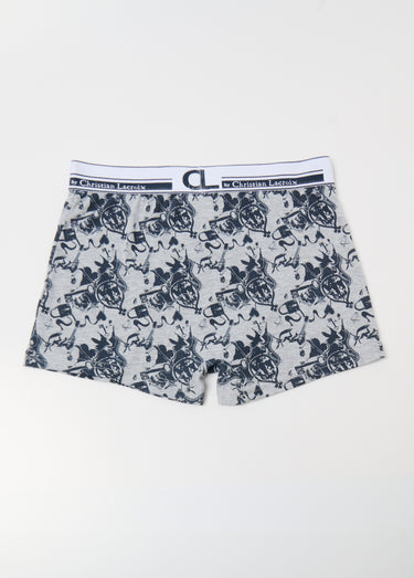 Boxer avec ceinture élastiquée, logo Imprime/Bleu