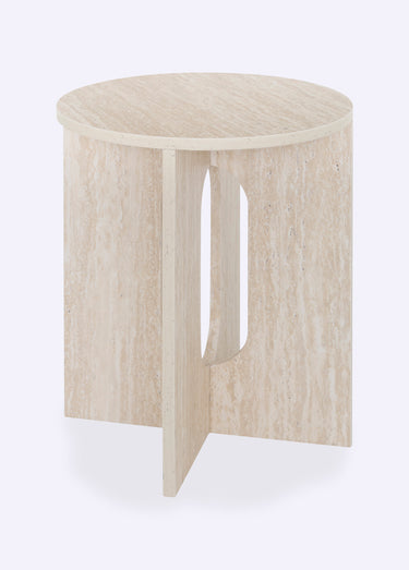 Table d'appoint ronde Anaya Beige
