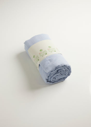 Drap plat uni flanelle coton 165 g Bleu Ciel