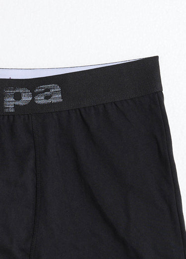 Boxer uni monochrome en pur coton Noir