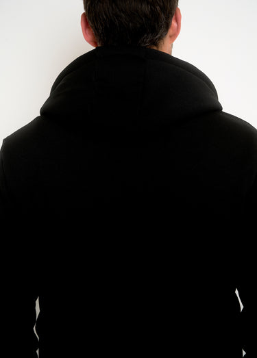 Sweat à capuche zippé poche kangourou Noir/Gris