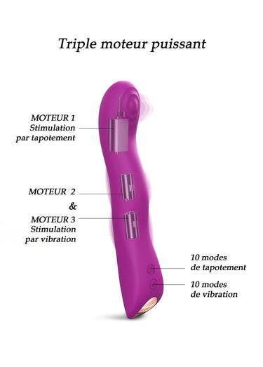 Sextoy anatomique 3 en 1 Swap Violet