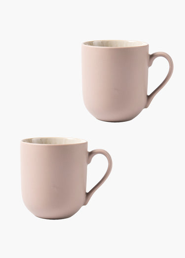 Mugs à anses grès émaillé, foncé Taupe