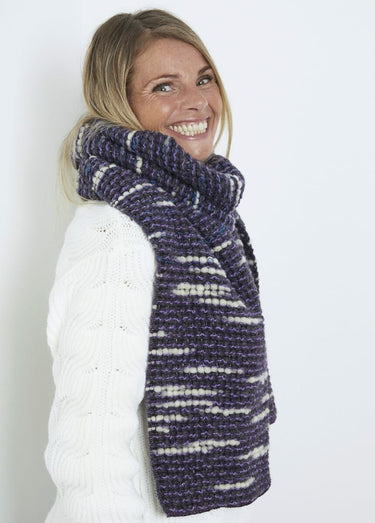 Écharpe en maille moulinée scintillante Violet