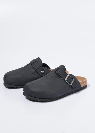 Mules à boucle et semelle anatomique Noir
