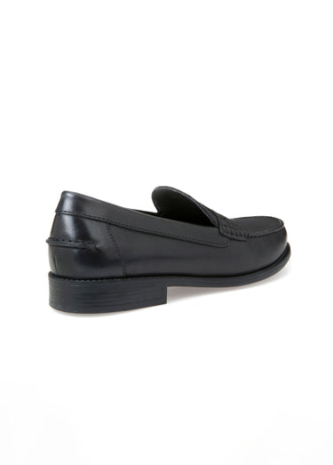 Mocassins classiques en cuir avec patte Noir
