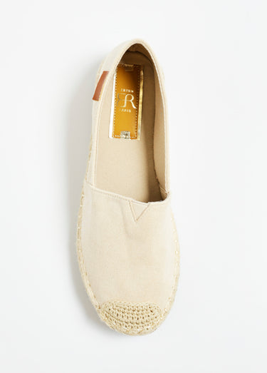 Espadrilles pailletées avec semelle corde Beige