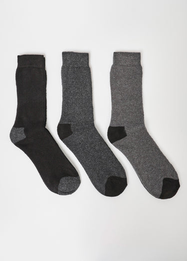 Chaussettes de travail, coloris unis Noir