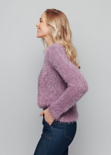 Gilet boléro court maille effet poilu Parme