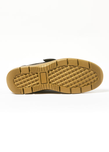 Chaussures bateau avec bande scratchée Noir
