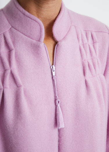 Peignoir zippé maille Courtelle® Lilas