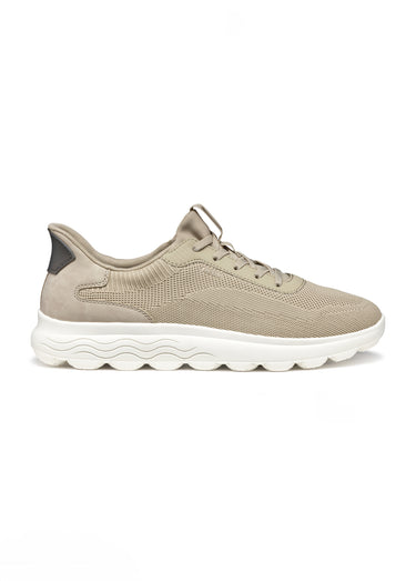 Baskets sportwear à lacets en mesh Sable