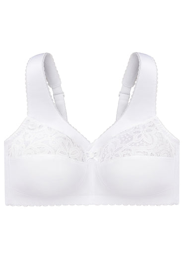 Soutien-gorge MagicLift Grand Maintien Coton Sans Armatures Spécial Grandes Tailles n°1001 Blanc