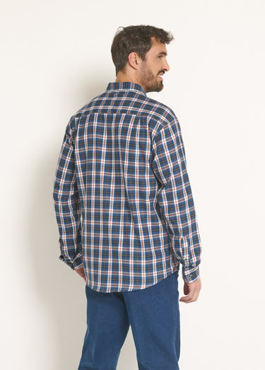 Chemise flanelle chaude petits carreaux Carreaux Marine