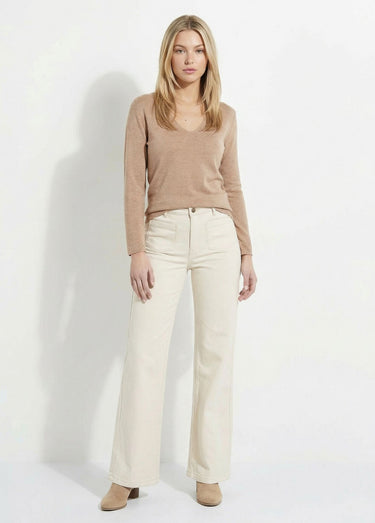 Jean évasé coupe large, spécial GRANDE Beige