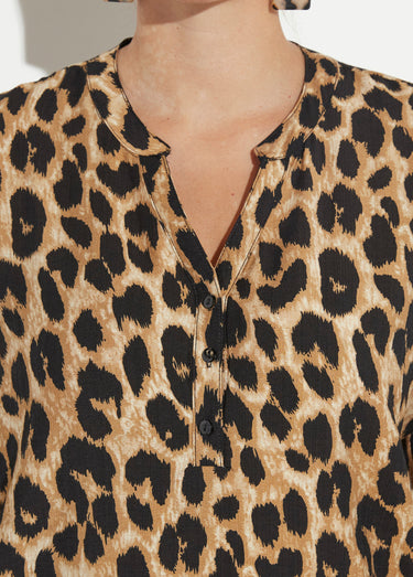 Blouse manches longues motif léopard Leopard