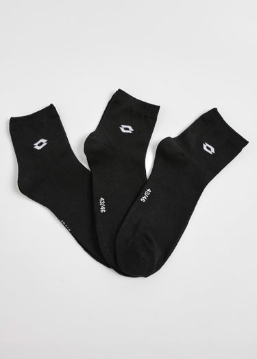 Lot de 3 Chaussettes petit logo Noir