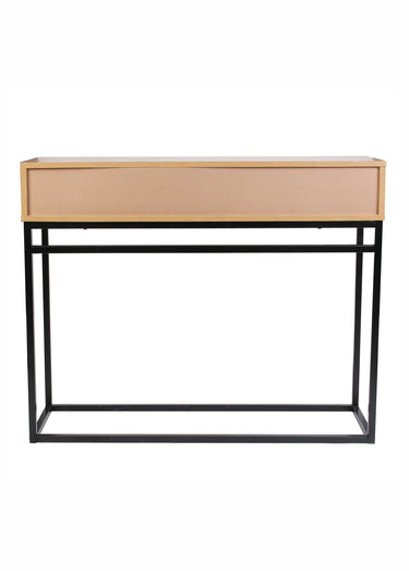 Console en bois clair et métal ABBOTT Naturel / Noir