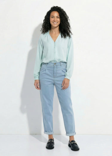 Chemisier raglan ample col V boutonné Opaline